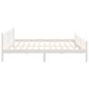 White Solid Wood Bed Frame 180x200 cm Super King Size