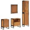 4 Piece Bathroom Furniture Set | Solid Wood & Iron | HipoMarket