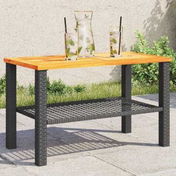 Garden Table Black 70x38x42 cm - Stylish Outdoor Furniture