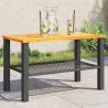 Garden Table Black 70x38x42 cm Poly Rattan Acacia Wood Colour black and brown Size 70 x 38 x 42 cm Quantity in Package 1 