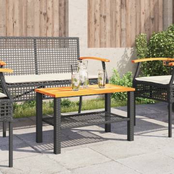 Garden Table Black 70x38x42 cm - Stylish Outdoor Furniture