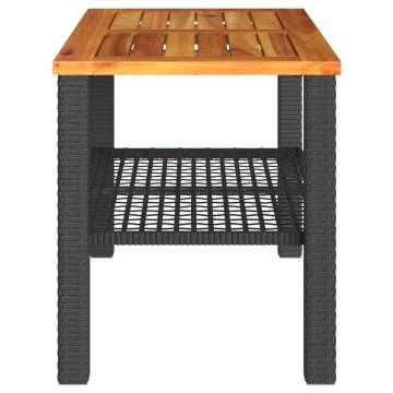 Garden Table Black 70x38x42 cm - Stylish Outdoor Furniture