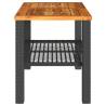 Garden Table Black 70x38x42 cm - Stylish Outdoor Furniture