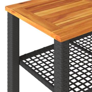 Garden Table Black 70x38x42 cm - Stylish Outdoor Furniture