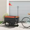 Bike Trailer Black and Orange 45 kg Iron Colour orange Size 137 x 68 x 59 cm 