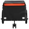 Bike Trailer Black and Orange - 45 kg Capacity | HipoMarket