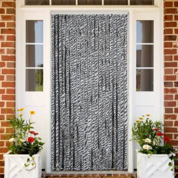 Fly Curtain Grey & Black/White 56x200 cm | Insect Protection