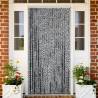 Fly Curtain Grey and Black and White 56x200 cm Chenille Colour black and white Size 56 x 200 cm 