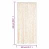 Fly Curtain Beige & White 100x220 cm | Hipo Market