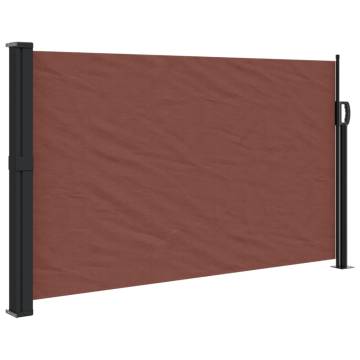 Retractable Side Awning Brown 120x600 cm - Hipomarket UK