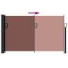 Retractable Side Awning Brown 120x600 cm - Hipomarket UK