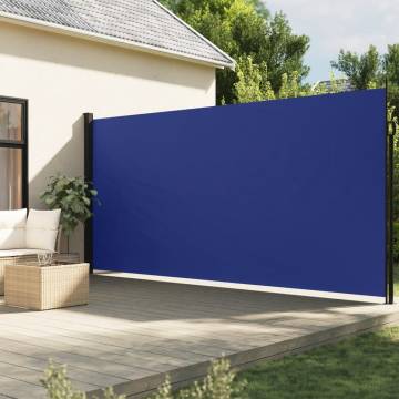 Retractable Side Awning Blue 220x600 cm - Hipomarket