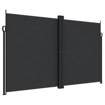 Retractable Side Awning Black 200x600 cm - Instant Privacy