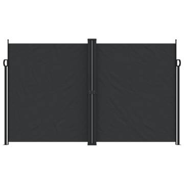 Retractable Side Awning Black 200x600 cm - Instant Privacy