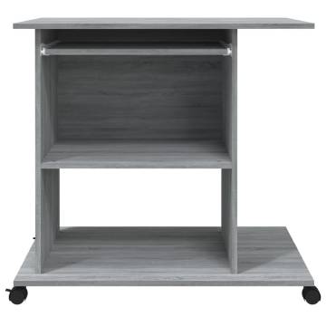 Computer Desk Grey Sonoma - Compact & Stylish 80x50x75 cm