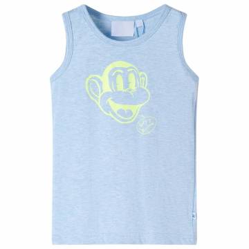 Kids' Tank Top Soft Blue Melange - Stylish & Comfortable