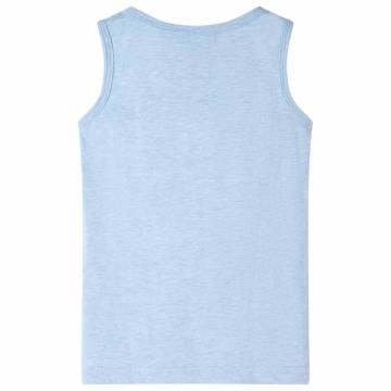 Kids' Tank Top Soft Blue Melange - Stylish & Comfortable