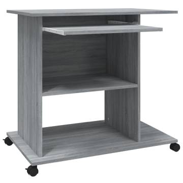 Computer Desk Grey Sonoma - Compact & Stylish 80x50x75 cm