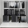 Exacompta 7-Drawer Desktop Organizer - Glossy Black Store-Box