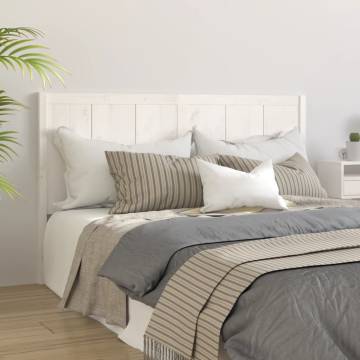 Stylish White Bed Headboard in Solid Pine Wood - 145.5x4x100 cm