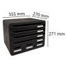 Exacompta 7-Drawer Desktop Organizer - Glossy Black Store-Box