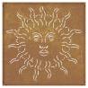 Garden Wall Decoration - Corten Steel Sun Design 55x55 cm