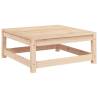 Garden Footstool 70x70x30 cm - Solid Pine Wood Design