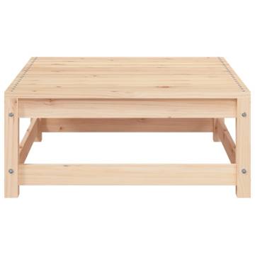 Garden Footstool 70x70x30 cm - Solid Pine Wood Design