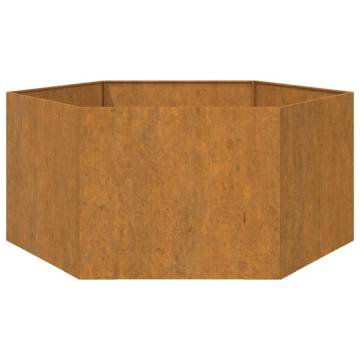 Rusty Corten Steel Planter 90x90x45 cm - Durable & Stylish