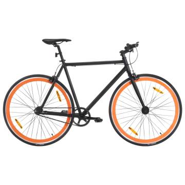 Black & Orange Fixed Gear Bike 700c | 59 cm - Hipomarket