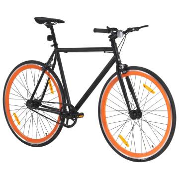 Black & Orange Fixed Gear Bike 700c | 59 cm - Hipomarket