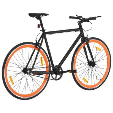 Black & Orange Fixed Gear Bike 700c | 59 cm - Hipomarket