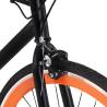 Black & Orange Fixed Gear Bike 700c | 59 cm - Hipomarket