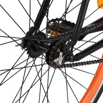 Black & Orange Fixed Gear Bike 700c | 59 cm - Hipomarket