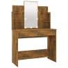 LED Dressing Table Set - Smoked Oak Engineered Wood