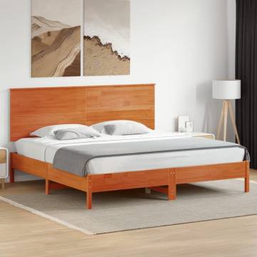 Headboard Wax Brown 180 cm Solid Wood Pine | HipoMarket