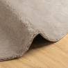 Rug HUARTE Short Pile Soft & Washable Sand Ø 100 cm | HipoMarket