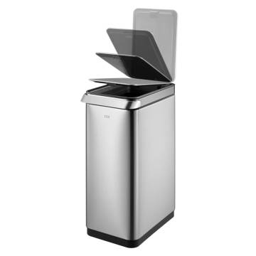 EKO Waste Bin Touch Bar 30 L - Matte Silver | Hipomarket