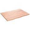 Wall Shelf Light Brown - 80x60 cm Solid Oak | HipoMarket