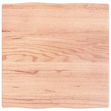 Light Brown Solid Oak Table Top - 60x60 cm | HipoMarket