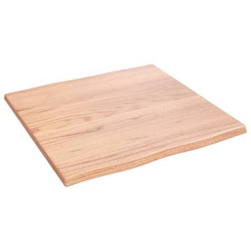 Light Brown Solid Oak Table Top - 60x60 cm | HipoMarket