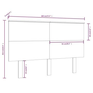 Elegant White Pine Bed Headboard | 184x6x82.5 cm