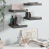 Floating Wall Shelves 4 pcs High Gloss Grey 23x23.5x3.8 cm MDF Colour high gloss grey Size 23 x 23.5 x 3.8 cm Quantity in Package 4 Number of Pieces 1 