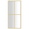 Walk-in Shower Wall with Clear ESG Glass Gold - 80x195 cm