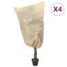 Plant Fleece Covers with Drawstring - 4 pcs for Plant Protection