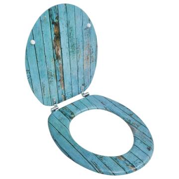 Toilet Seat with MDF Lid - Old Wood Design for Stylish Bathrooms