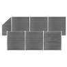 WPC Fence Set 6 Square + 1 Slanted 1138x186 cm Grey Colour grey Quantity in Package 1 Model 6 sections + 1 slanted section 