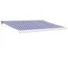 Retractable Awning Blue & White 3x2.5m | Durable & Stylish