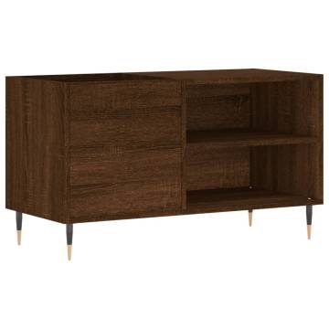 Stylish Record Cabinet in Brown Oak - 85x38x48 cm