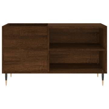 Stylish Record Cabinet in Brown Oak - 85x38x48 cm